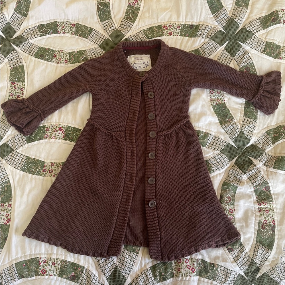 3T Girls Duster Cardigan Chocolate Brown Mossimo - Size Extra Small